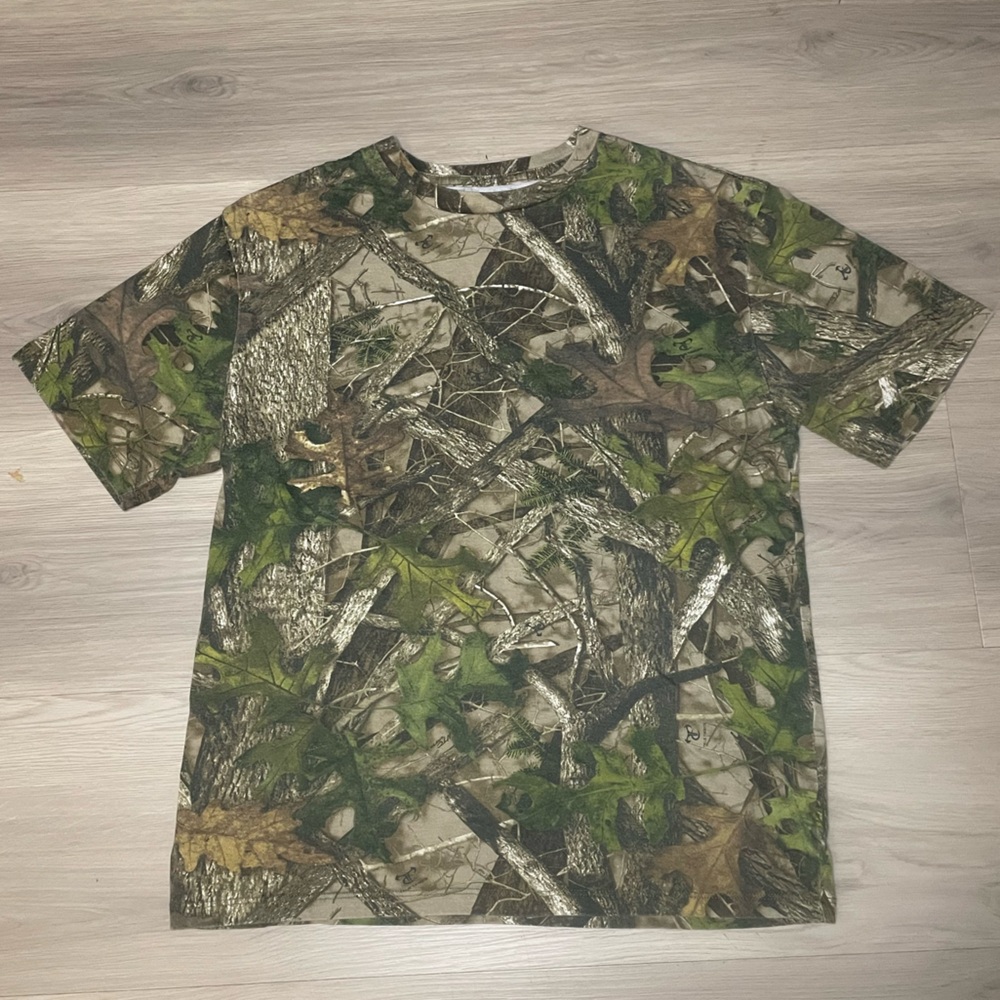 RedHead Real Tree Camo Shirt Medium Mens Hunting Outdoor Short Sleeve Y2K Unisex